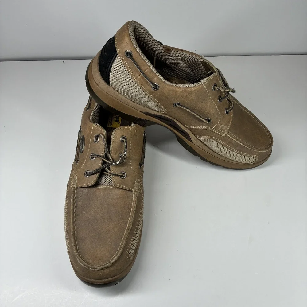 Irish Setter Lakeside 3812 Men's 11.5 Extra Wide Tan Leather Boat Shoes Red Wing